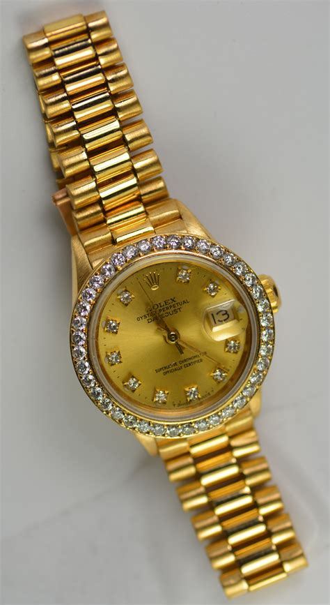 rolex all gold women's|Rolex woman s gold watches.